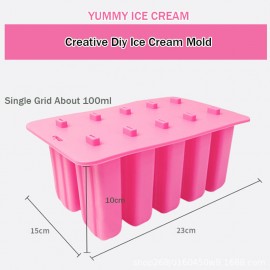 10 Freezer Ice Lolly Maker Tray Cream Yogurt Mold Maker Mould