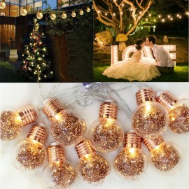 10 LED Bulbs String Lights Fairy Lamp Yard Garden Wedding Home Decorative Night Light