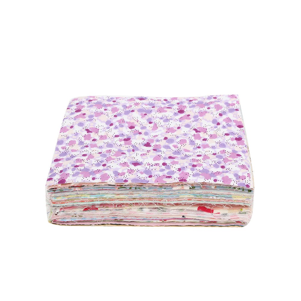 100Pcs 12*10CM Assorted Pre-Cut Mixed Series 100% Cotton Quilt Multi-Color Fabric DIY Handmade