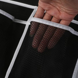 12 Grid Door Behind The Shoe Storage Hanging Bag Mesh Cloth Pocket Slippers Finishing Non-woven Storage Bag