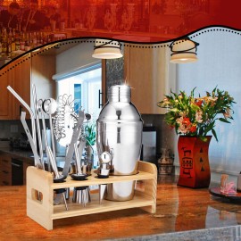 12Pcs Stainless Steel Cocktail Shakers Mixer Drink Bartender Bar Set Tools Kit