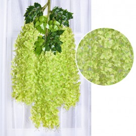 12pcs/set 100cm Artificial Flowers Silk Wisteria Fake Garden Hanging Flower Plant Vine Wedding Decor