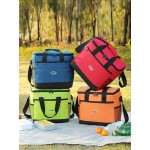 16L Insulated Oxford Cloth Lunch Bag Cooler Aluminum Foil Food Thermos Large Bento Bag