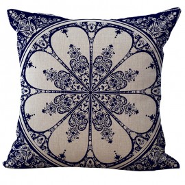 17″ Cotton Linen Cushion Cover Luxury European Style Bohemian Deer Printed House Decor Pillowcase