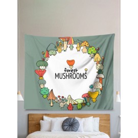 1PC Mushroom Cartoon Printing Tapestry Home Decor Living Room Bedroom Photo Prop Wall Art Tapestries