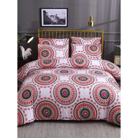 2/3 Pcs Bohemian National Style Geometric Pattern Comfy Bedding Set Duvet Cover Pillowcase