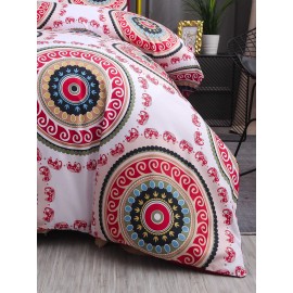 2/3 Pcs Bohemian National Style Geometric Pattern Comfy Bedding Set Duvet Cover Pillowcase