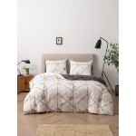 2/3Pcs Marble Pattern AB Sided Modern Duvet Cover Set Pillowcase Adults Bed Duvet Set Twin King