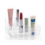 24 Lipstick Holder Display Stand Clear Acrylic Makeup Organizer Sundry Transparent Storge Boxes