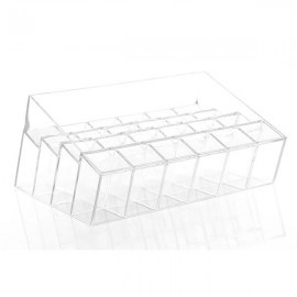 24 Lipstick Holder Display Stand Clear Acrylic Makeup Organizer Sundry Transparent Storge Boxes