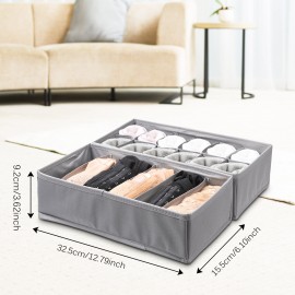 2Pcs Foldable Underwear Socks Storage Box