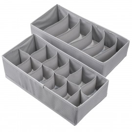 2Pcs Foldable Underwear Socks Storage Box