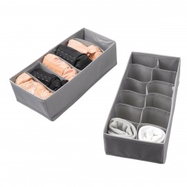 2Pcs Foldable Underwear Socks Storage Box