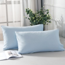 2pcs 50*76cm/50*101cm Solid Rectangle Pillow Cases for Home/Hotel Pillowcases without Pillow Core 12 Colors