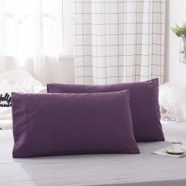 2pcs 50*76cm/50*101cm Solid Rectangle Pillow Cases for Home/Hotel Pillowcases without Pillow Core 12 Colors