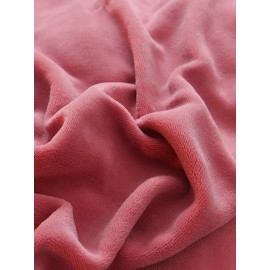 3/4Pcs Double-sided Milk Fleece Plain Color Coral Fleece Comfy Bedding Set Sheet Duvet Cover Pillowcase