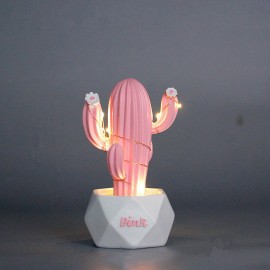 3D Cactus LED Night Light Wall Lamp Baby Kids Bedroom Home Decor Gift