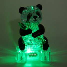 3D Crystal Puzzle Panda Light Jigsaw Brainteaser Build Your Own Model Animal