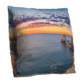 3D Double-sided Ocean Beach Sunset Printed Art Throw Pillowcases Home Sofa Office Car Cushion Cover