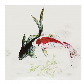 3PCS Unframed Koi Fish Canvas Oil Painting Home Decor