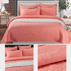 3Pcs Cotton Bedding American Embroidery Quilt Was Washed Bed Cover