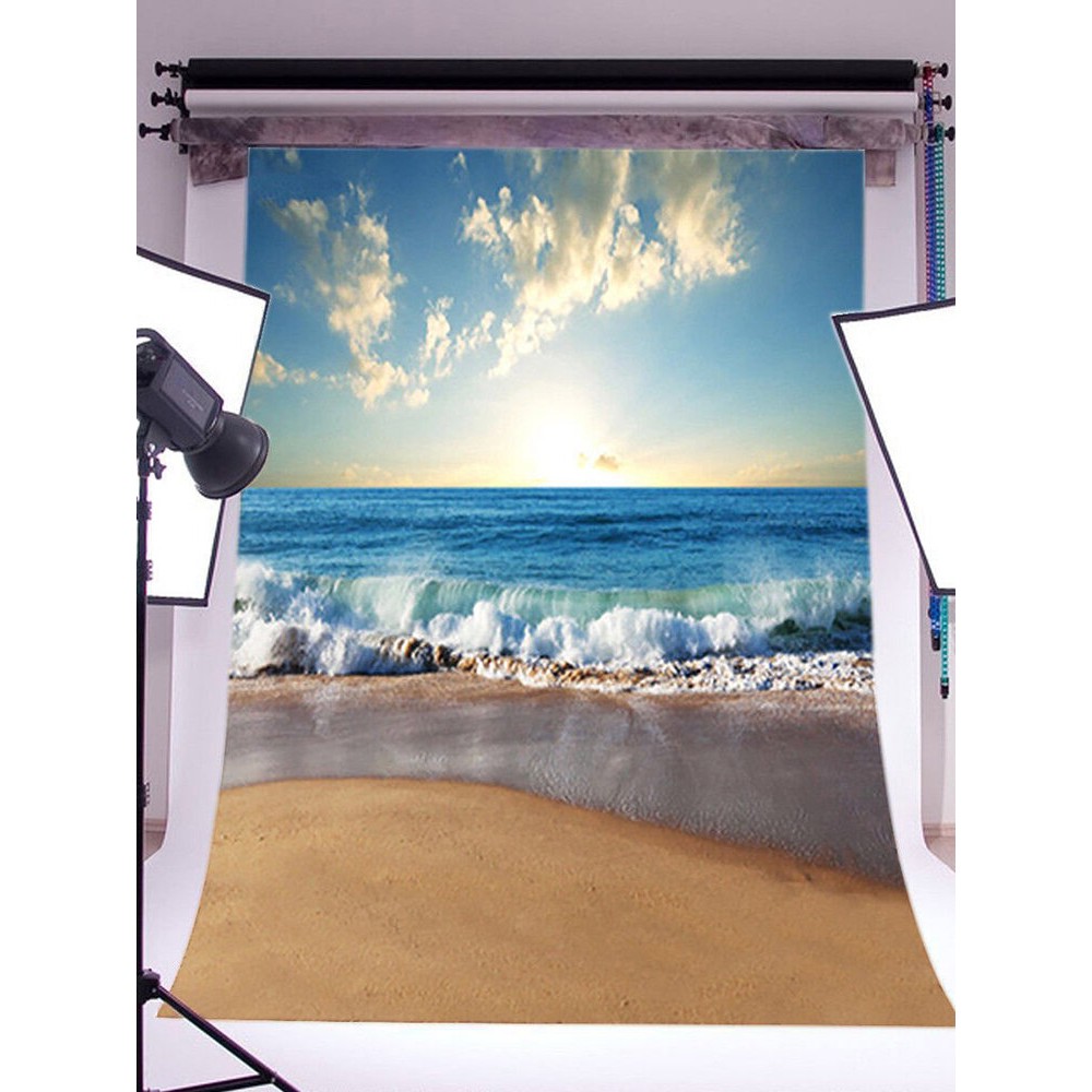 3X5FT Sunny Sea Beach Vinyl Photography Backdrop Background Studio Props