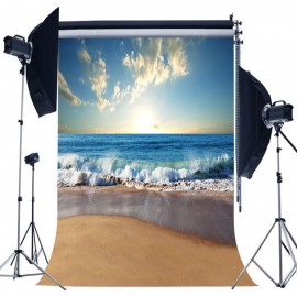 3X5FT Sunny Sea Beach Vinyl Photography Backdrop Background Studio Props