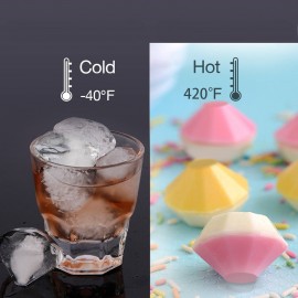 4 Grids Diamant Form Ice Cube Mold Ice Mold Maker Bar Party Silikon Ice Trays for Kitchen Storage Tool