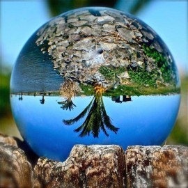 40-120mm Clear Magic Crystal Ball Sphere Glass Decorative Ball Photo Home Decor