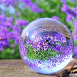 40-120mm Clear Magic Crystal Ball Sphere Glass Decorative Ball Photo Home Decor