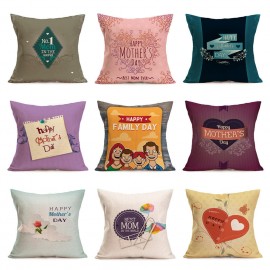 43x43cm Mother’s Day Cotton Linen Pillow Case Cushion Cover Home Car Decor