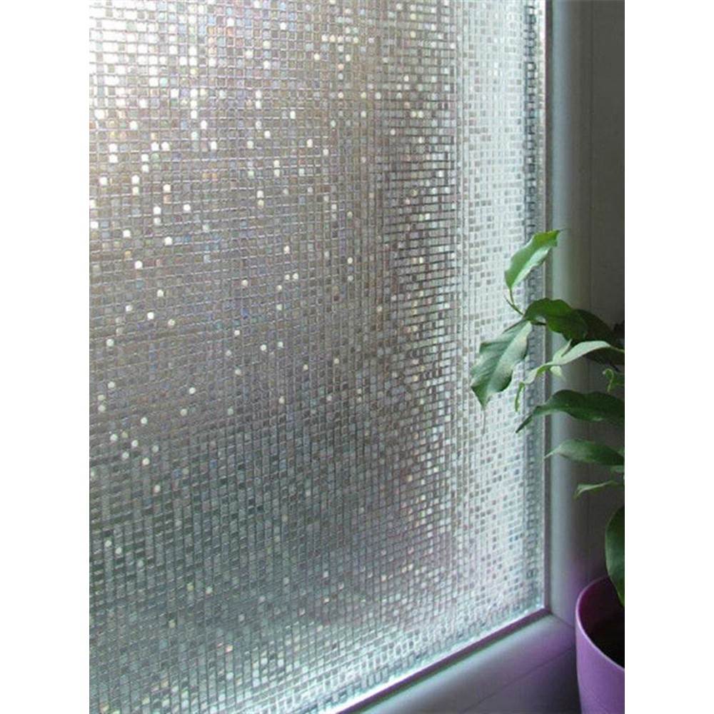 45 x 200cm 3D Static Removable Translucent Window Glass Film Sticker Decor