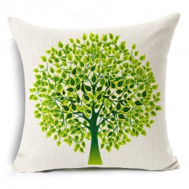 45x45cm Tree Decorative And Homing Season Life Cotton Linen Bright Colorful Pillowcase