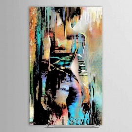 48″Handmade Abstract Art Huge Wall Decor Painting on Canvas(with framed)