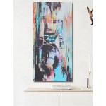 48″Handmade Abstract Art Huge Wall Decor Painting on Canvas(with framed)