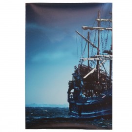 4Pcs Blue Sea Boat Canvas Painting Unframed Wall Art Bedroom Living Room Home Decor