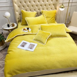 4Pcs Minimalist Thick Warm Silk Velvet Bedding Double-sided Baby Velvet Embroidery