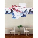 4Pcs Plum Blossom Unframed Modern Painting Canvas Print Wall Art Picture Living Room Home Decor