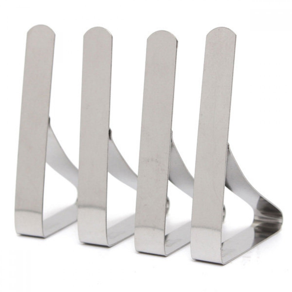 4pcs Stainless Steel Tablecloth Clips Table Cover Holder Wedding Party Picnic Clamp