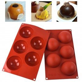 5 Cavity Silicone Bread Cake Chocolate Fondant Mold Mousse Pastry Baking Tools