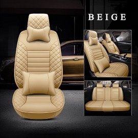 5-Seat Universal Auto Car Covers Front Rear Head Rests Full Set Protector