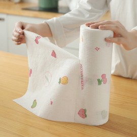 50 PCS Disposable Kitchen Dishcloth Dry And Wet Dual-Use Lazy Rag Non-Woven Cloth Does Not Shed Hair Can Be Washed