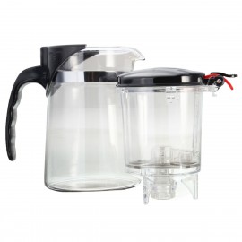 500ml All In One Glass Tea Coffee Maker Mug Pot With Filter Infuser Straight Kitchen Tools