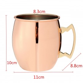 530ml 18oz Coffee Mug Cocktail Copper Cup Cup Drinking Hammered Copper Brass Steel Cup