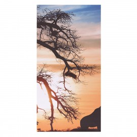 5PCS Sunset Tree Canvas Painting Unframed Landscape Huge Modern Wall Art Home Decor