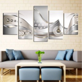 5Pcs Canvas Print Modern Picture Wall Art Decor Abstract Flower Giclee Framed