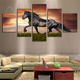 5Pcs Modern Canvas Painting Frameless Wall Art Running Horse Bedroom Living Room Home Decor