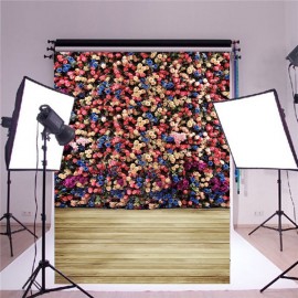 5X7ft Valentine’s Day Rose Wood Vinyl Photography Background Photo Studio Backdrop