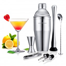 7Pcs Stainless Steel Cocktail Shakers Mixer Drink Bartender Bar Set Tools Kit