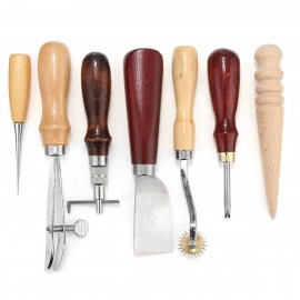 7Pcs/Set Leather DIY Working Tools Set Hand Leather Craft Hardware Kit